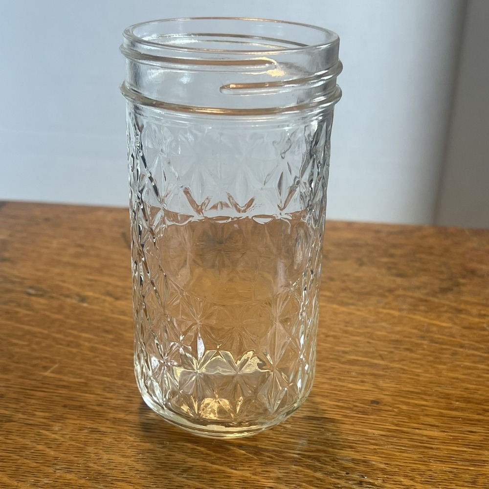Vintage Ball Quilted Crystal 12oz Canning Jelly Jars Discontinued.